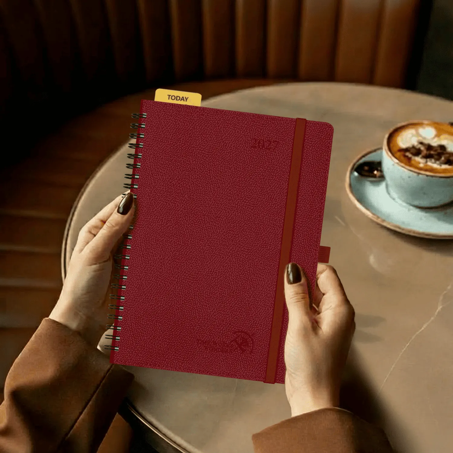 Poprun WETLO7-27 agenda hebdomadaire 2027 rigide 2 pages par semaine