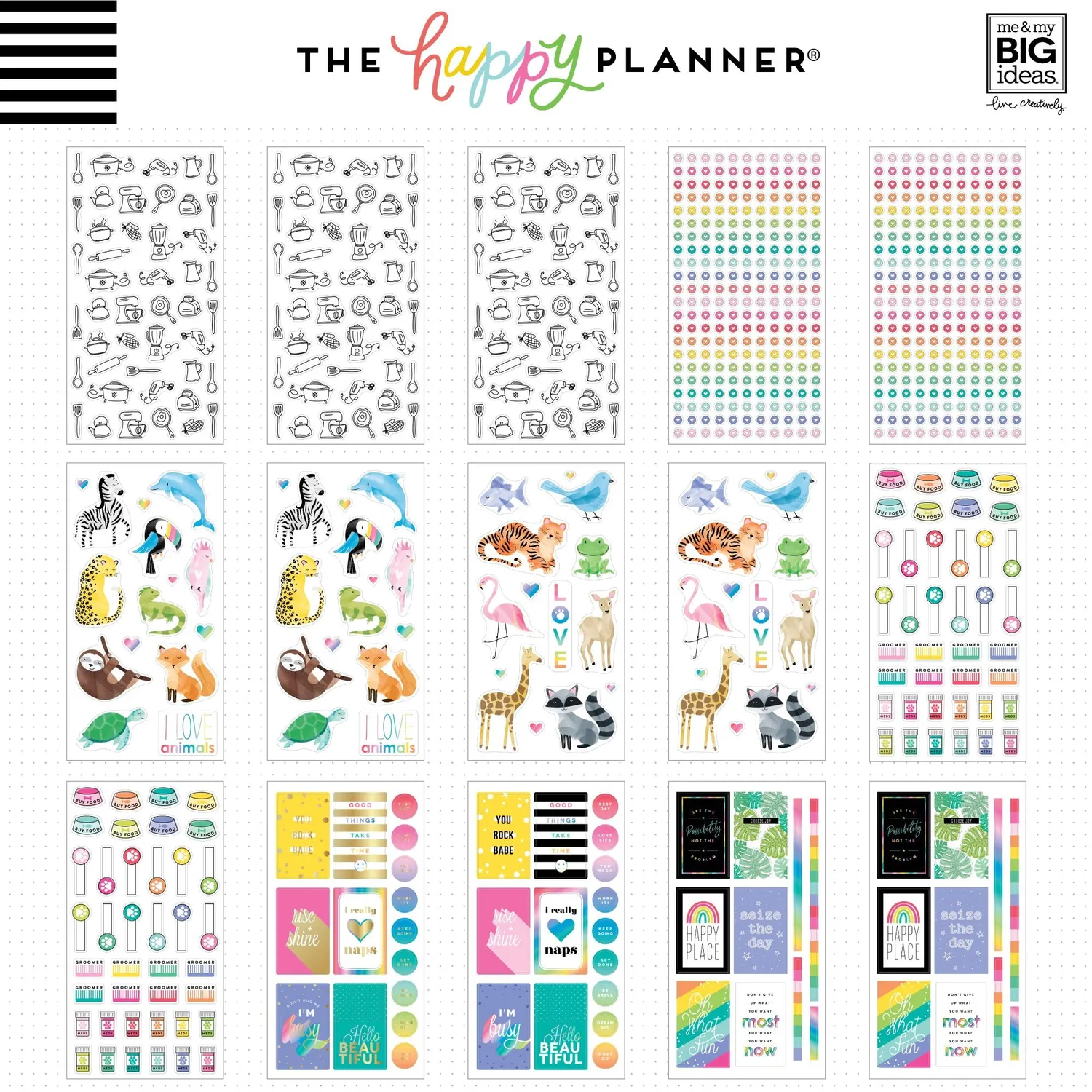 Me & my big ideas Brights stickers mega pack 100 feuilles 3888