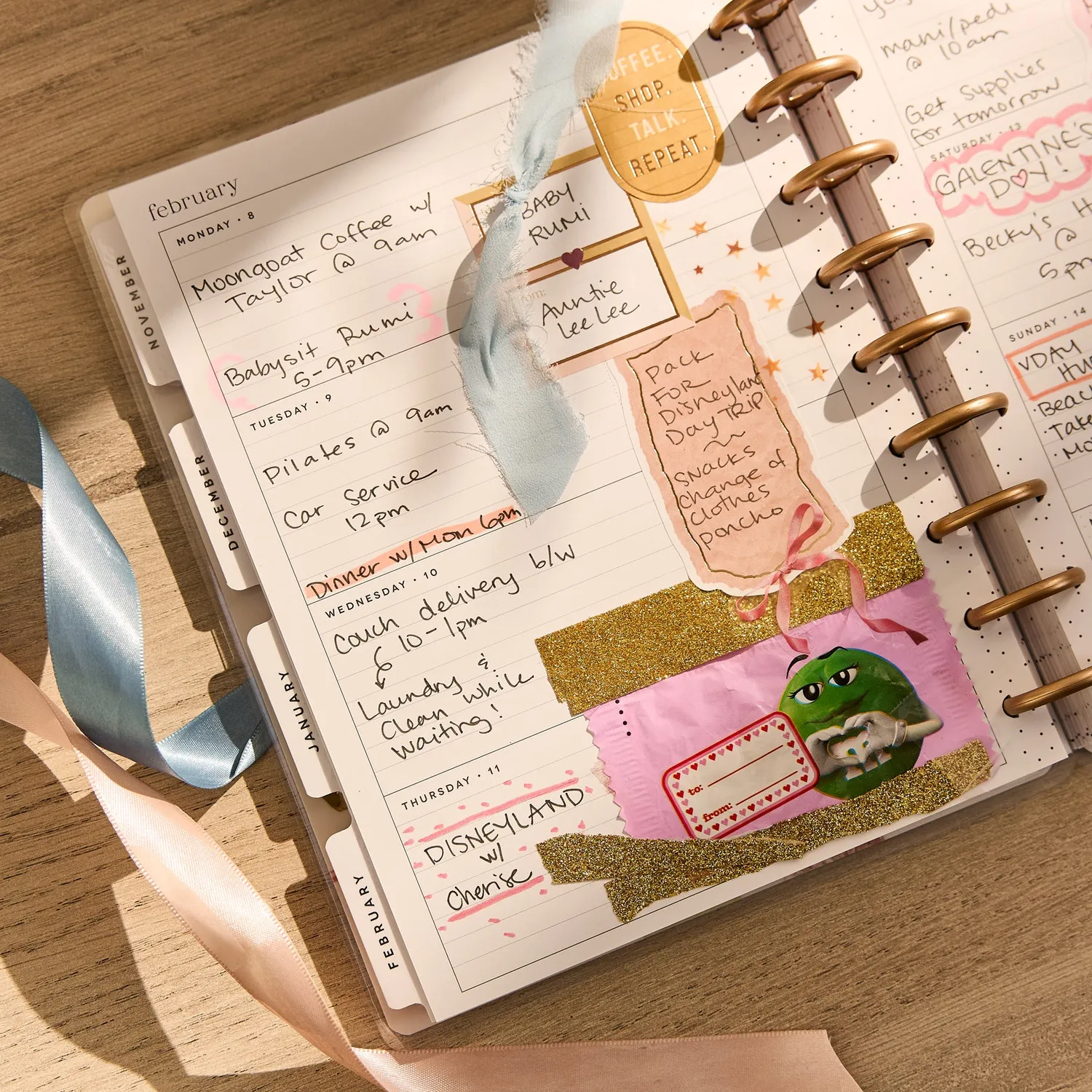Happy Planner Crafted Collage agenda Classic horizontal 18 mois
