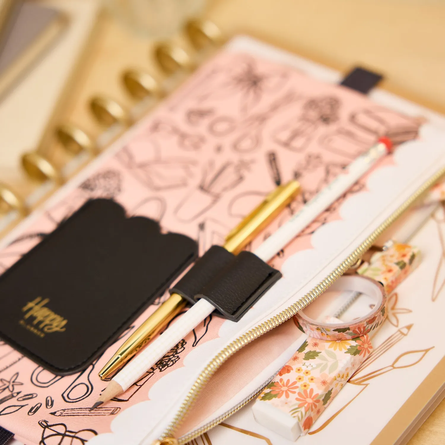 Happy Planner Pastel Poetry trousse stylos élastique