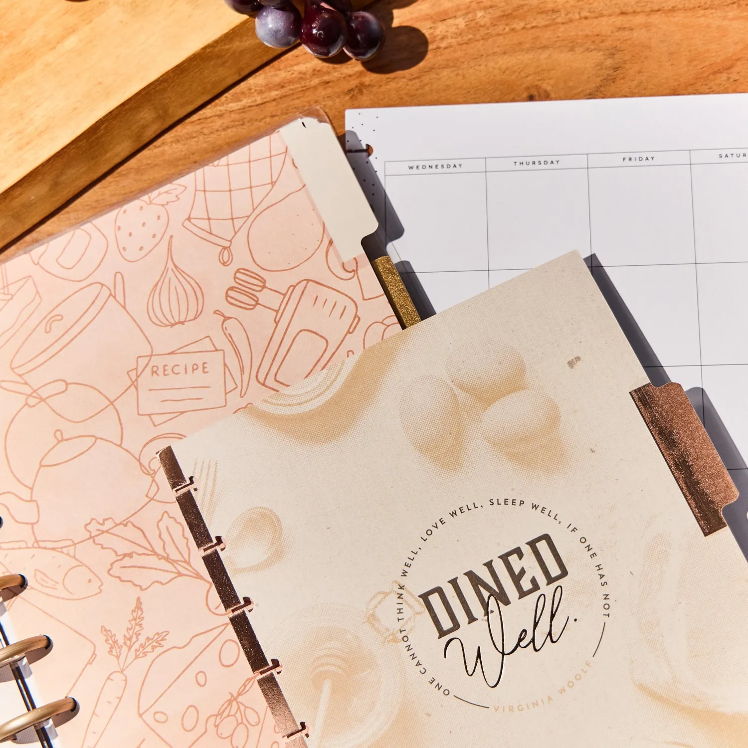 Happy Planner Rustic Roots extension menus Classic 4 mois sans date