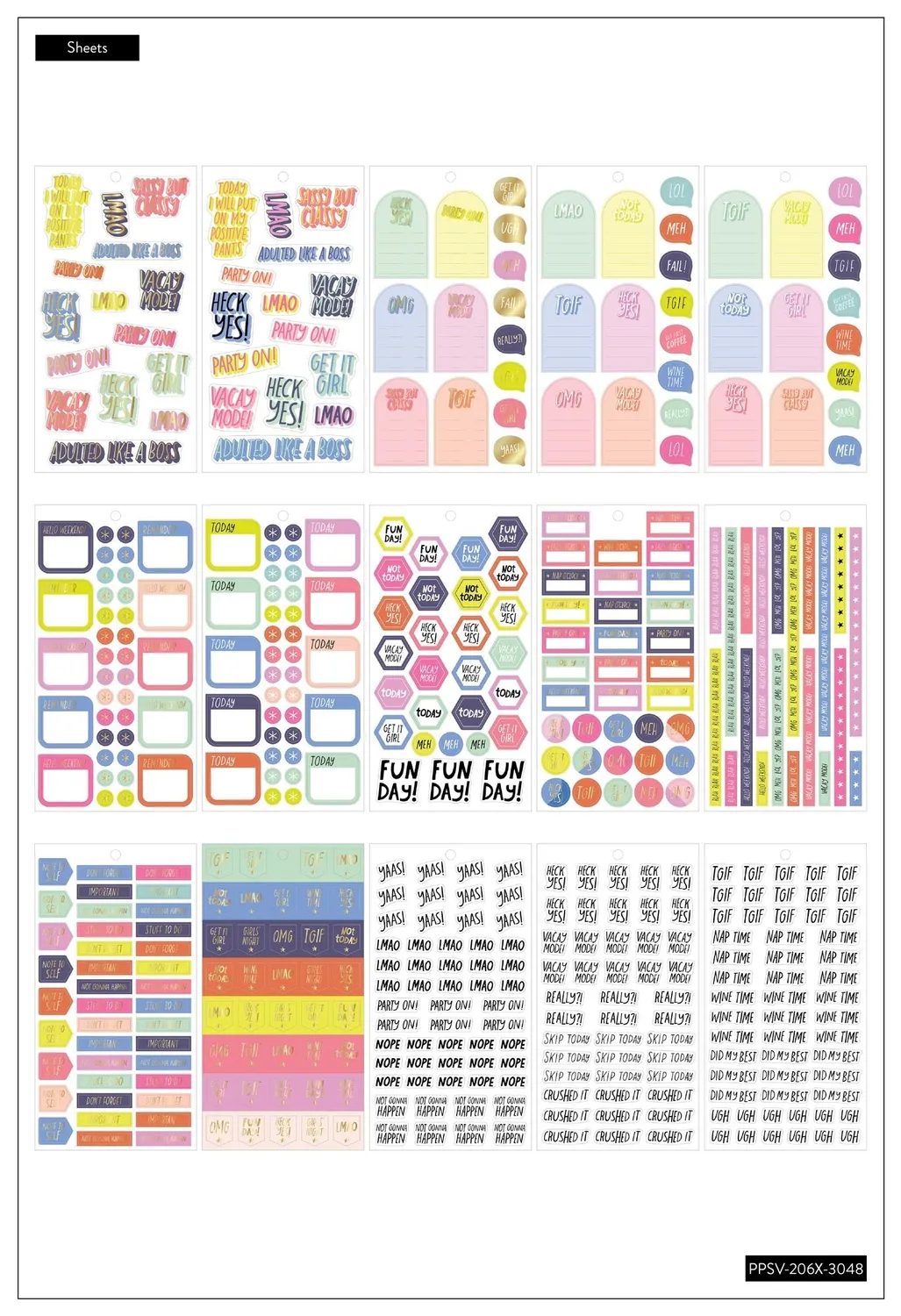 Happy Planner LOL Quotes stickers citations 848 stickers