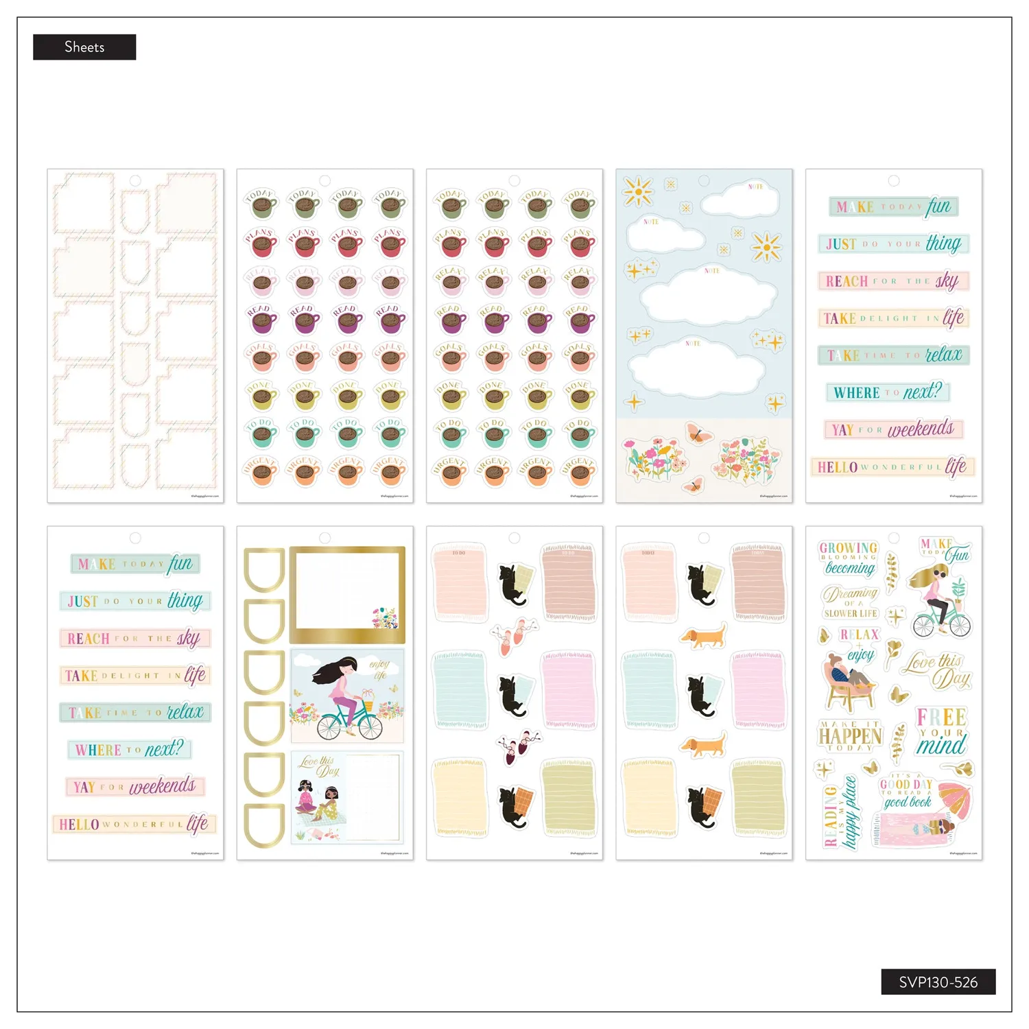 Happy Planner Squad Girls Society stickers value pack 30 planches