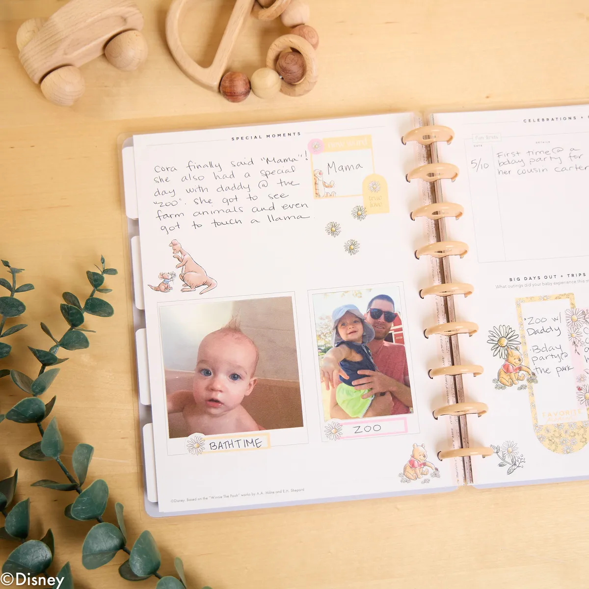 Happy Planner Disney Winnie planner bébé Classic 12 mois