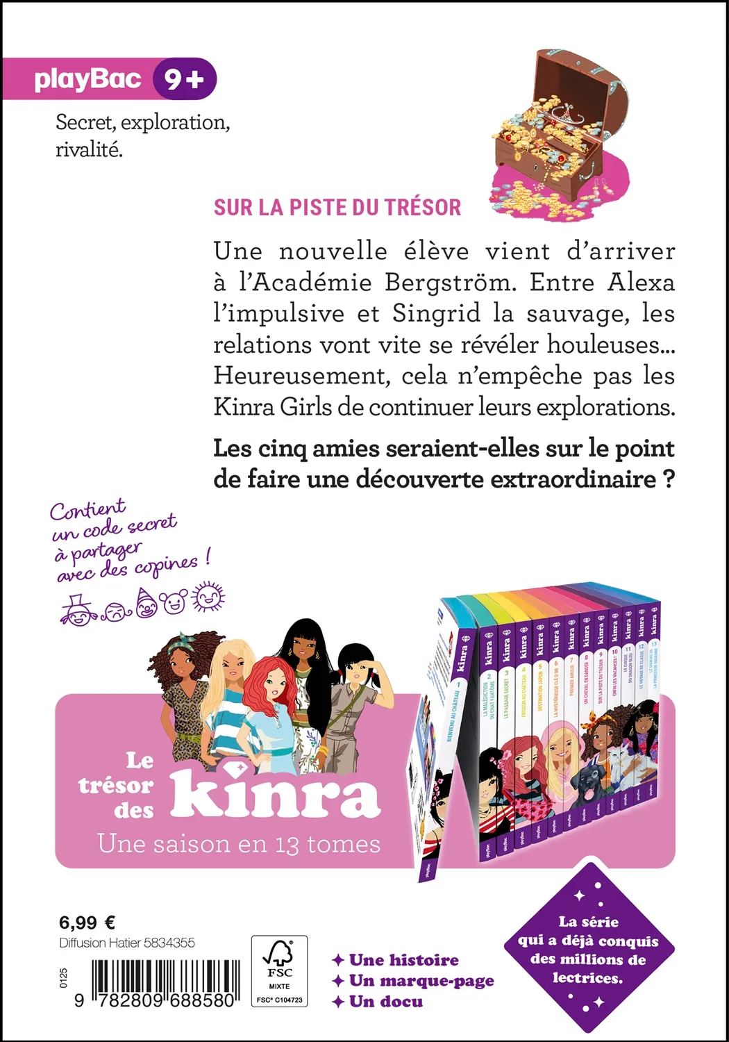 Kinra Girls Sur la piste du trésor Tome 9 roman code secret