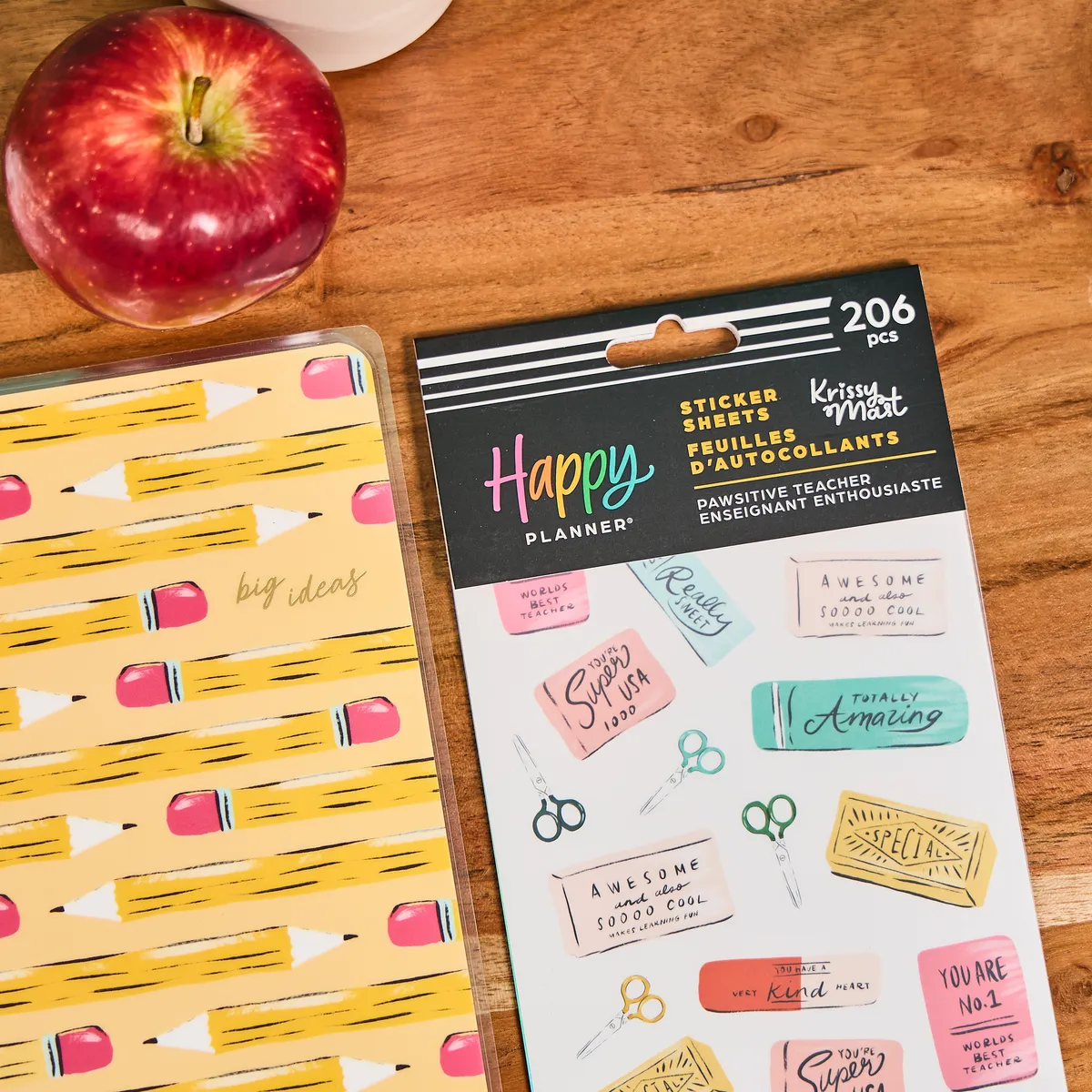 Happy Planner Classic carnet Pawsitive Teacher coffret 206 pcs