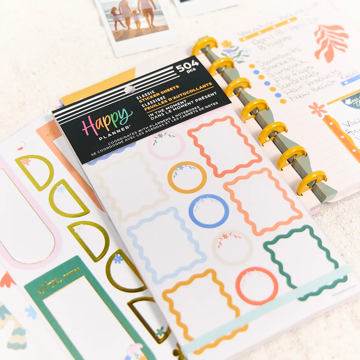 Happy Planner In the Moment stickers floral 30 planches 504