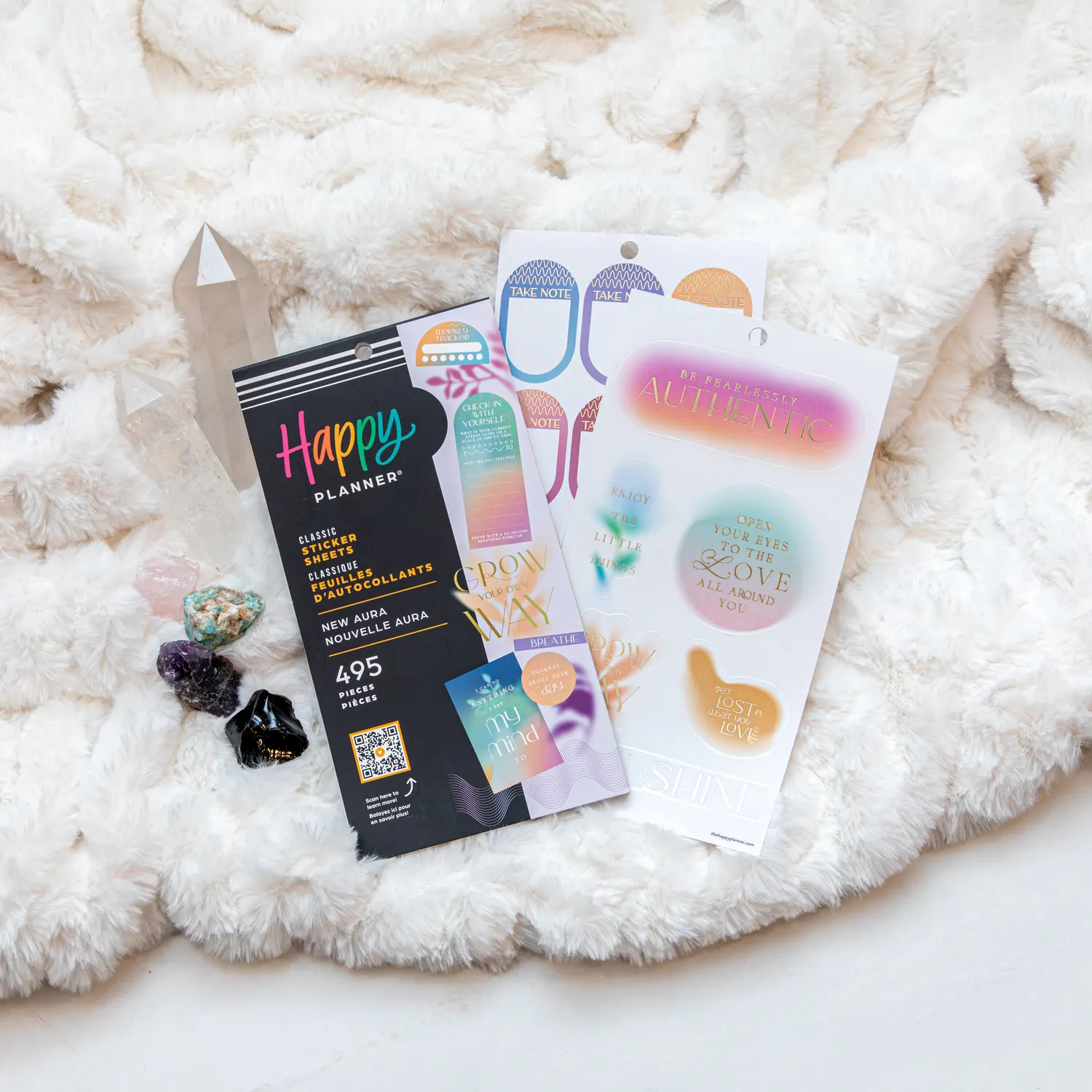 Happy Planner New Aura Wellness stickers Classic 495 pièces