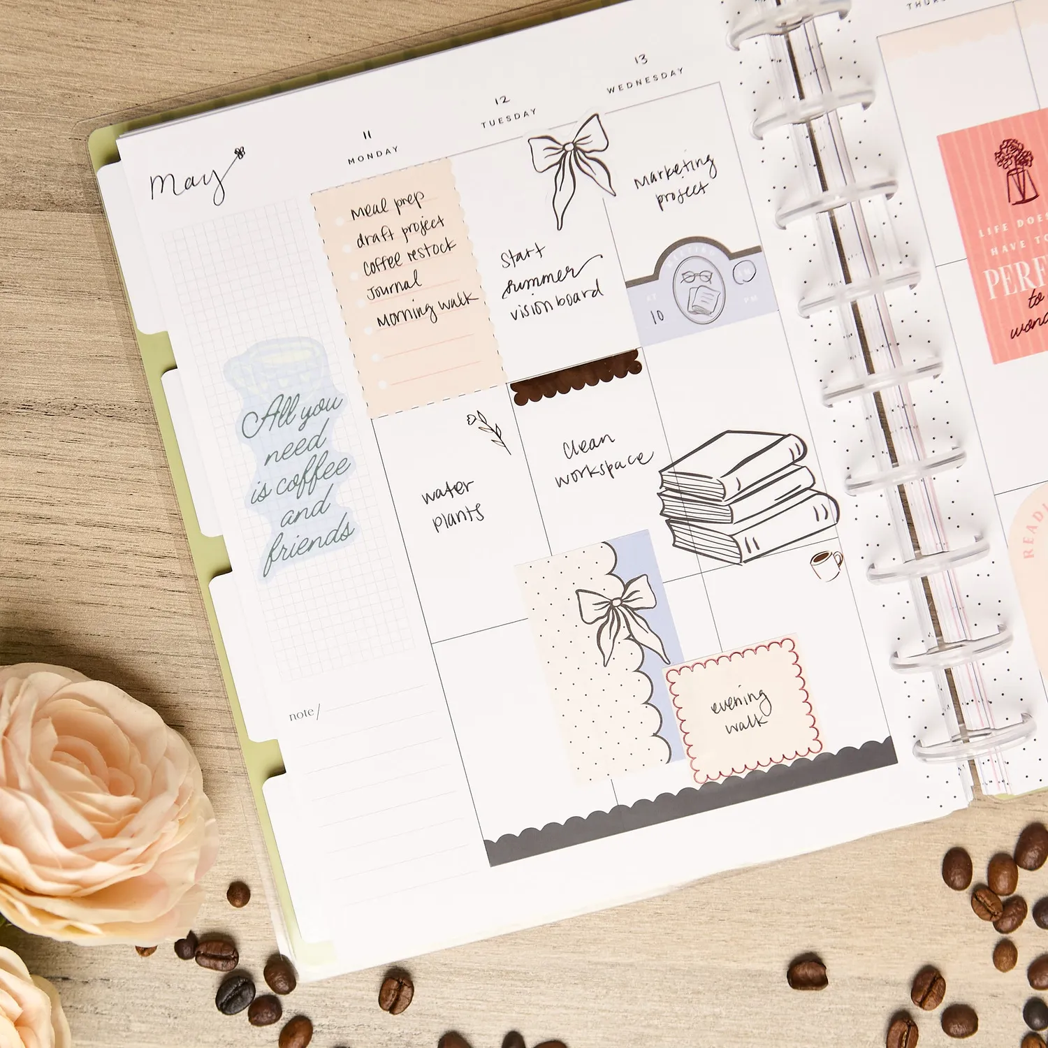 Me & my big ideas Café Coquette Classic agenda vertical non daté 12 mois