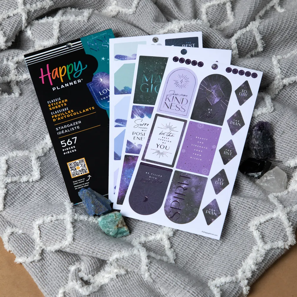 Happy Notes Stargazer lot carnet + stickers Big