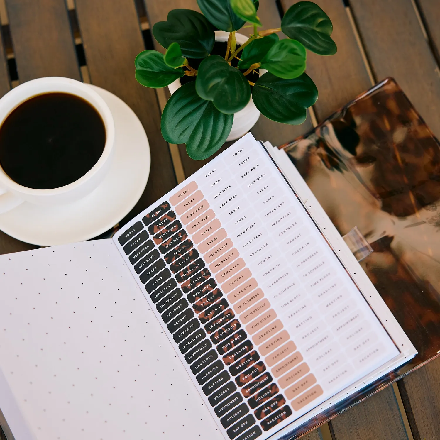 Happy Planner Folio Neutrals livret stickers A5 neutres