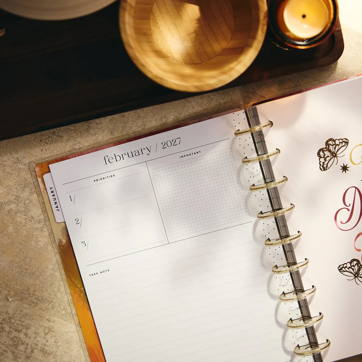 Happy Planner Abstract Autumn agenda 2027 Classic Dashboard