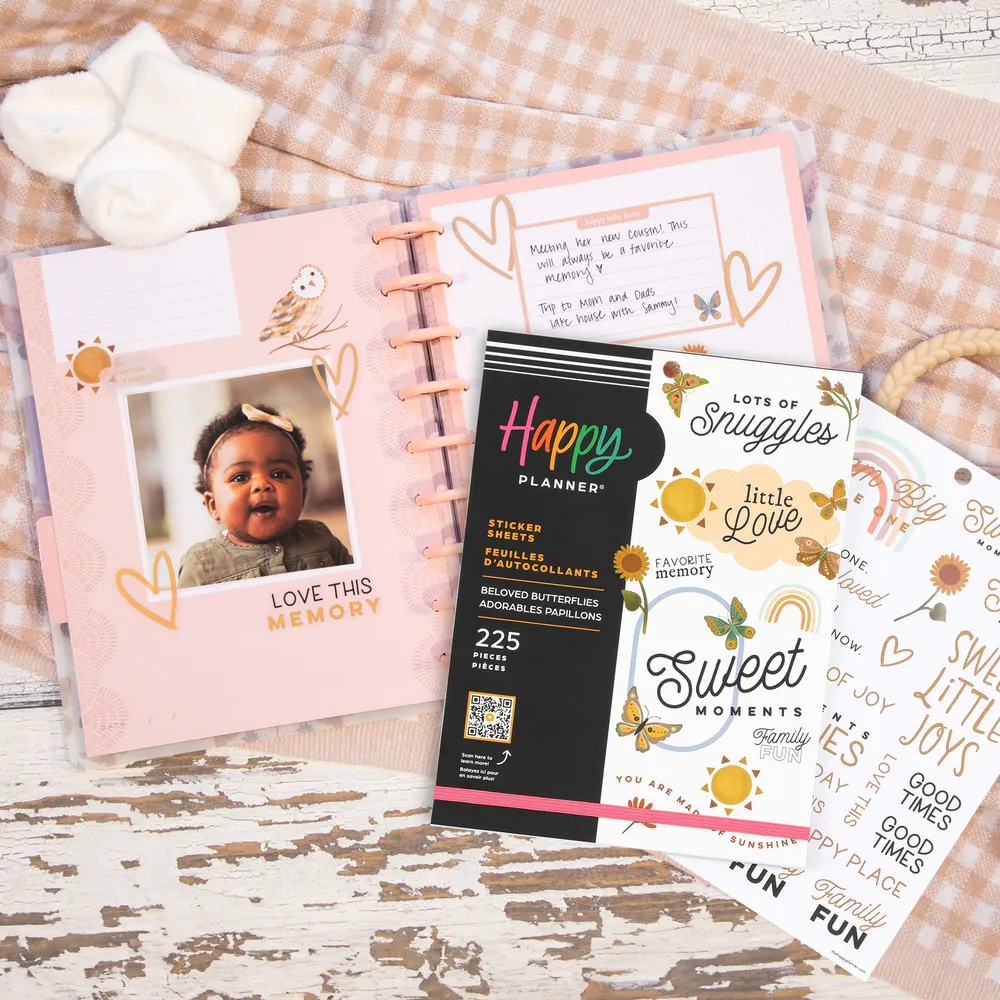 Happy Planner Beloved Butterflies Baby stickers 225 pièces papillon