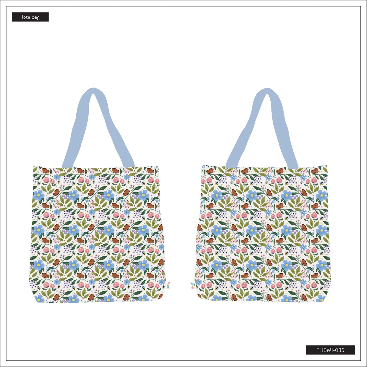Happy Planner Buzzy Garden tote bag toile fleurs jardin