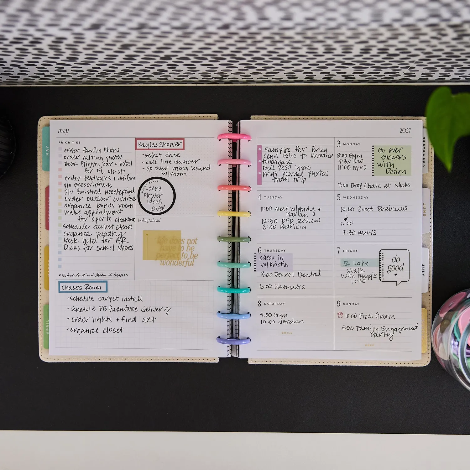 Happy Planner Love L+S agenda 2027 Classic dashboard 12 mois