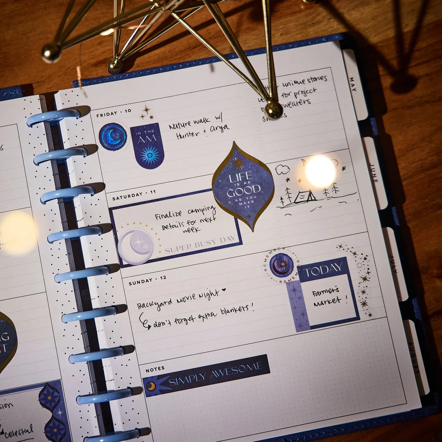 Happy Planner Star Signs agenda 2026 classique horizontal 12 mois