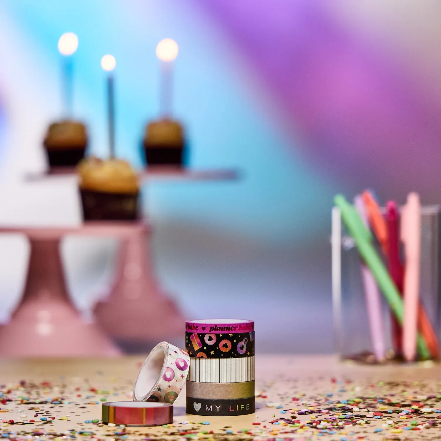 Happy Planner 10 Years of Happy washi tape 7 rouleaux
