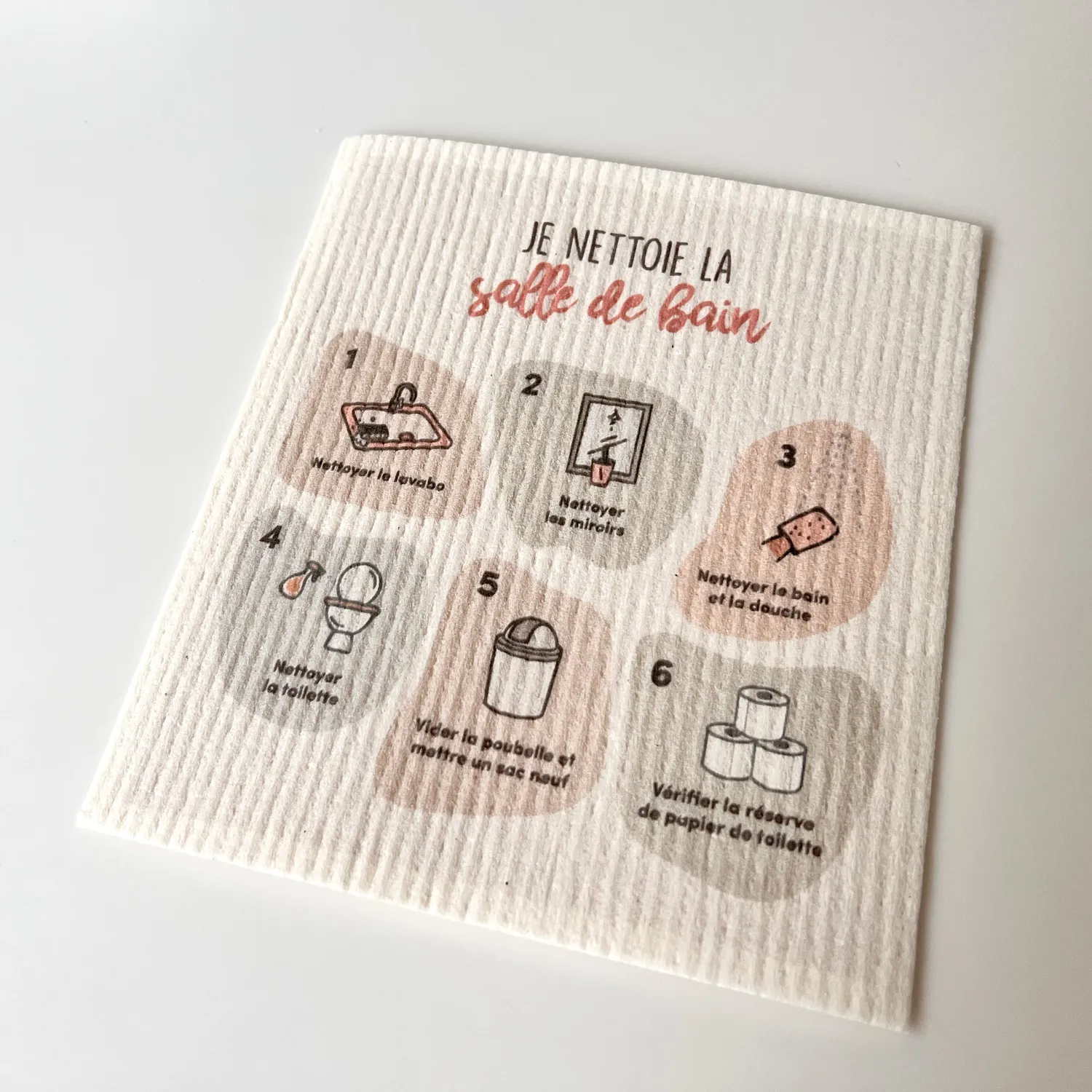 Les Belles Combines essuie-tout réutilisable 3 pièces compostable