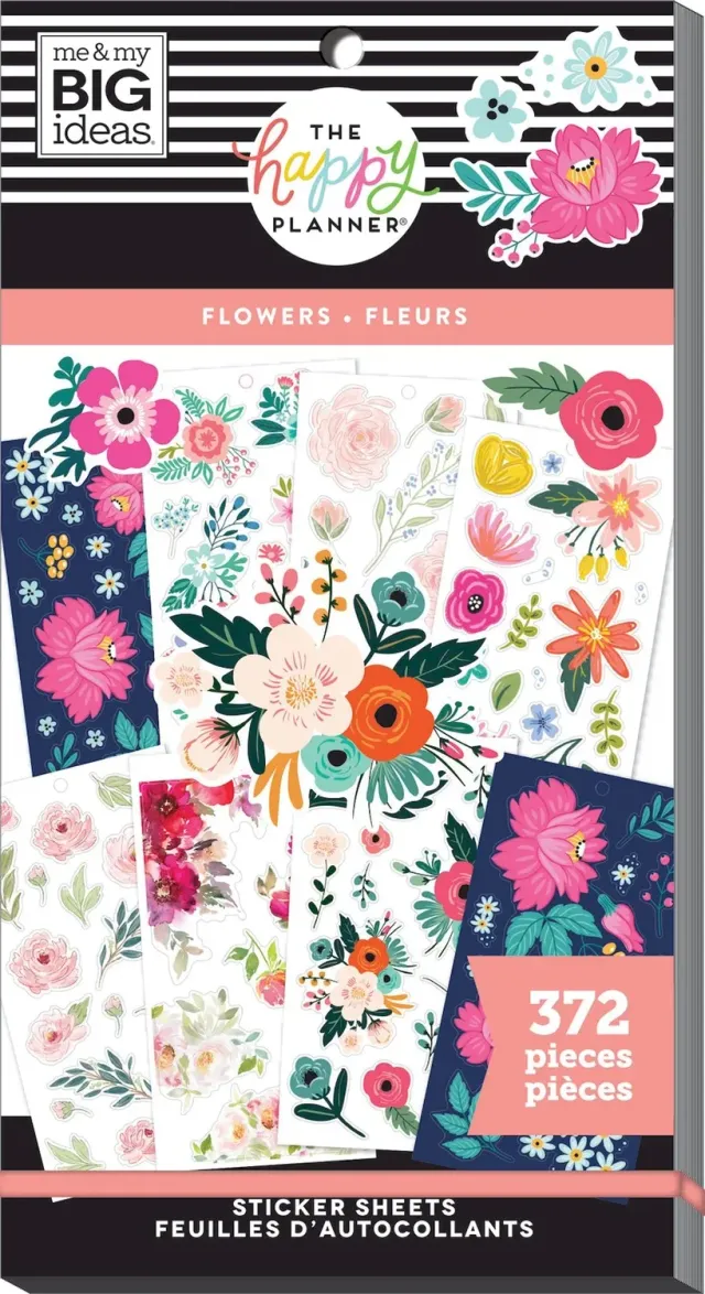 Happy Planner Flowers Classic stickers 372 pièces floral