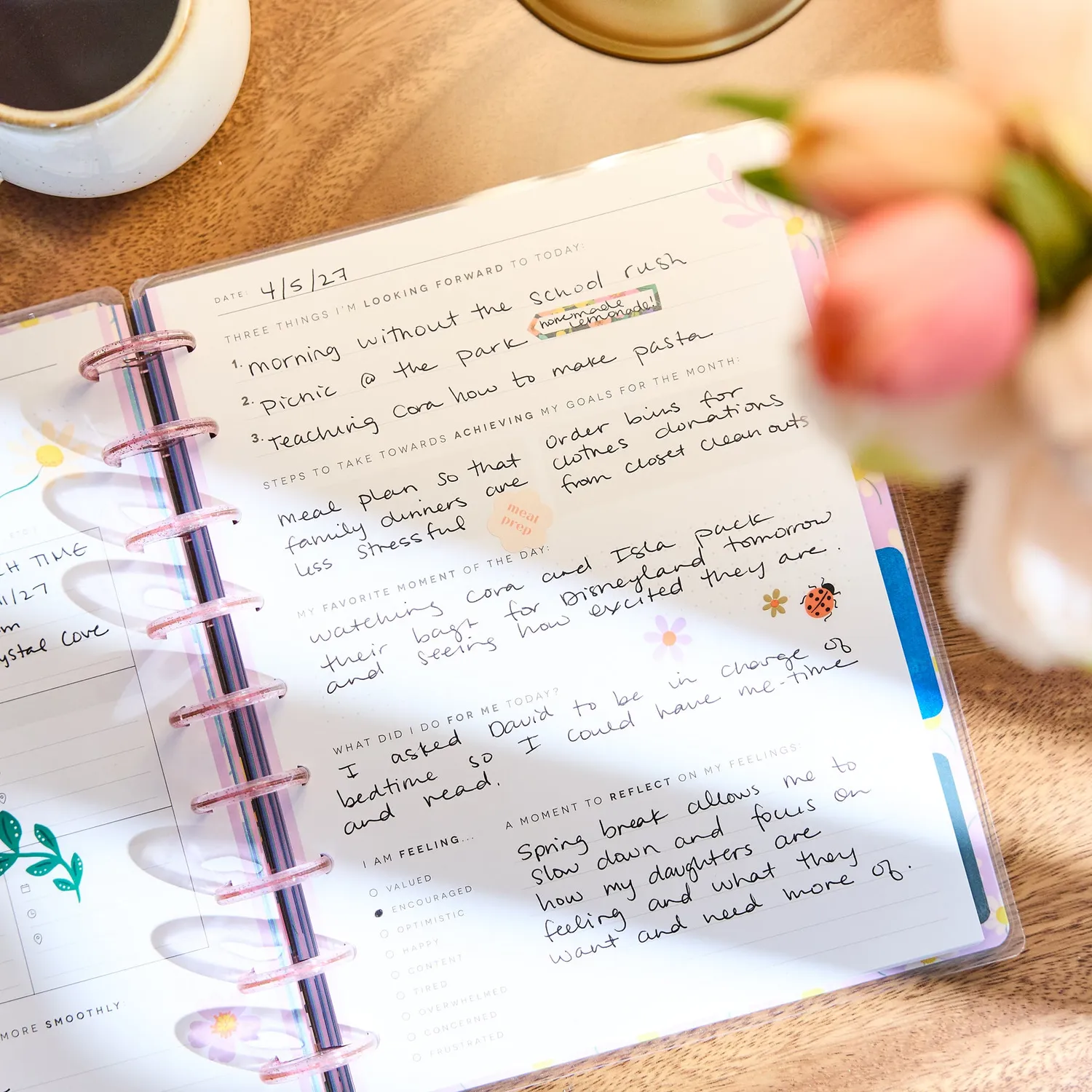 Happy Planner Golden Garden Mom journal guidé Classic