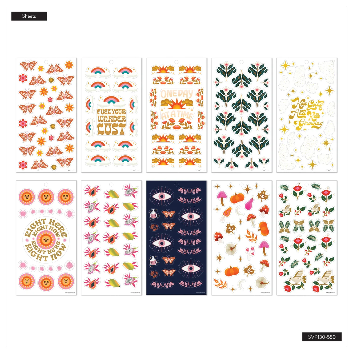 Happy Planner Bright Seasons stickers 704 saisons
