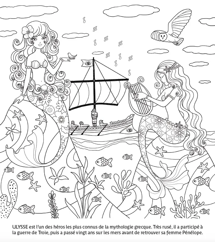 Ma pochette Mythologie cartes à gratter et colorier 10 cartes