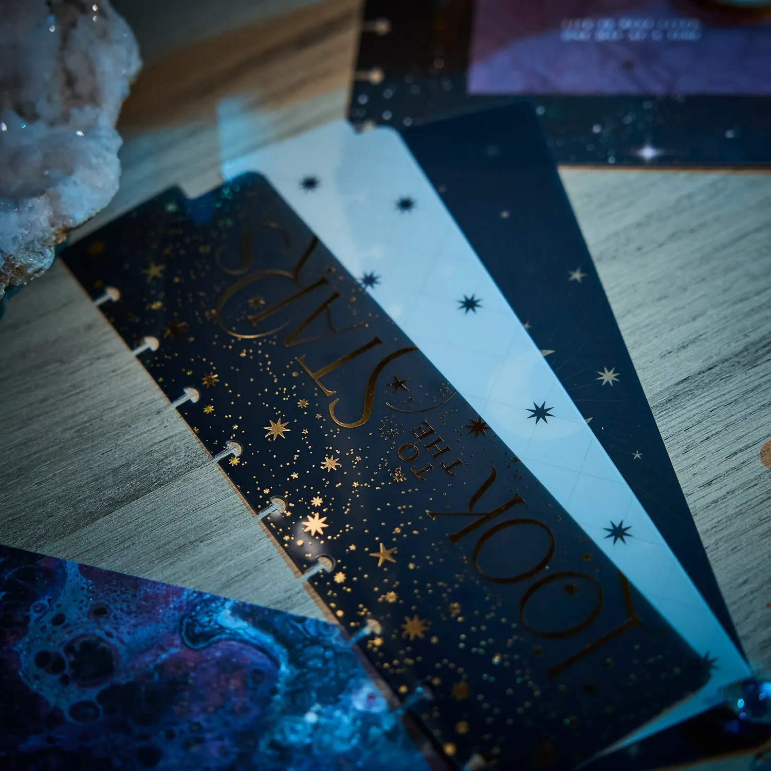 Happy Planner Eternal Stars marque-pages classic lot 3 doré