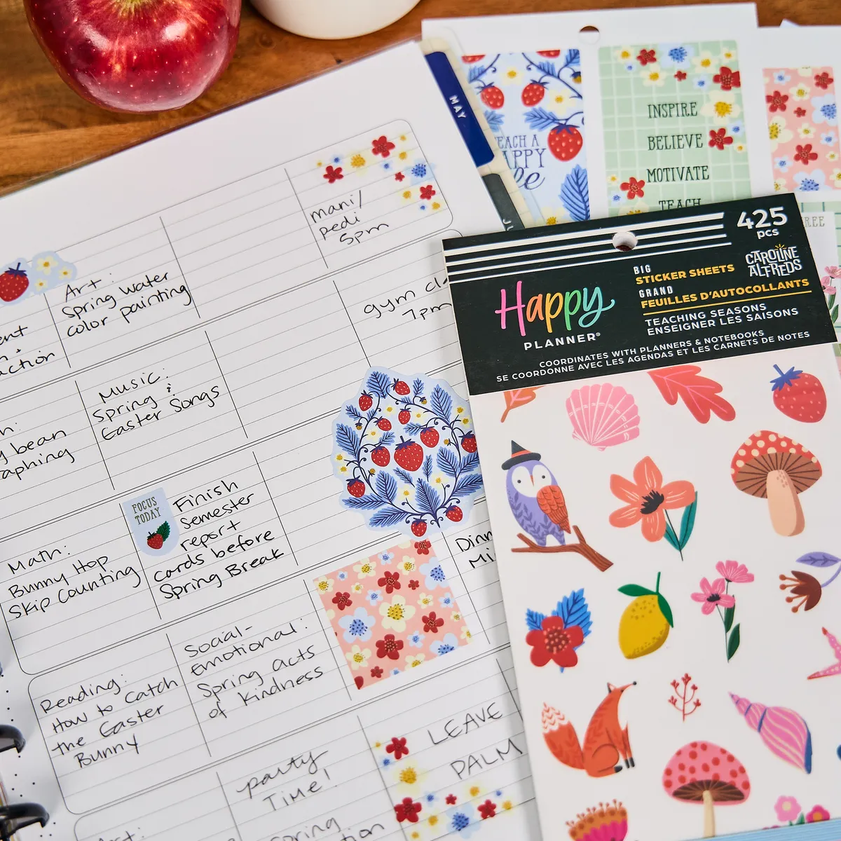 Happy Planner Teaching Seasons Big stickers 425 autocollants