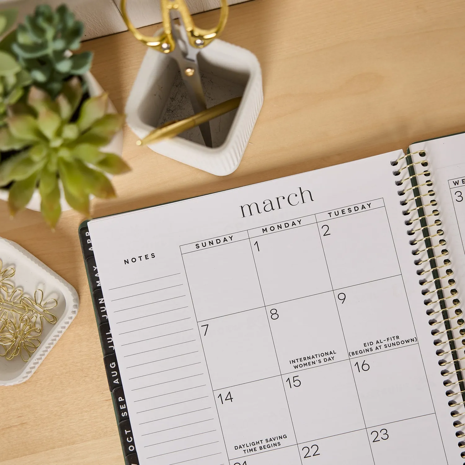 Happy Planner GO BIG Hunter Green agenda spiral 15 mois large