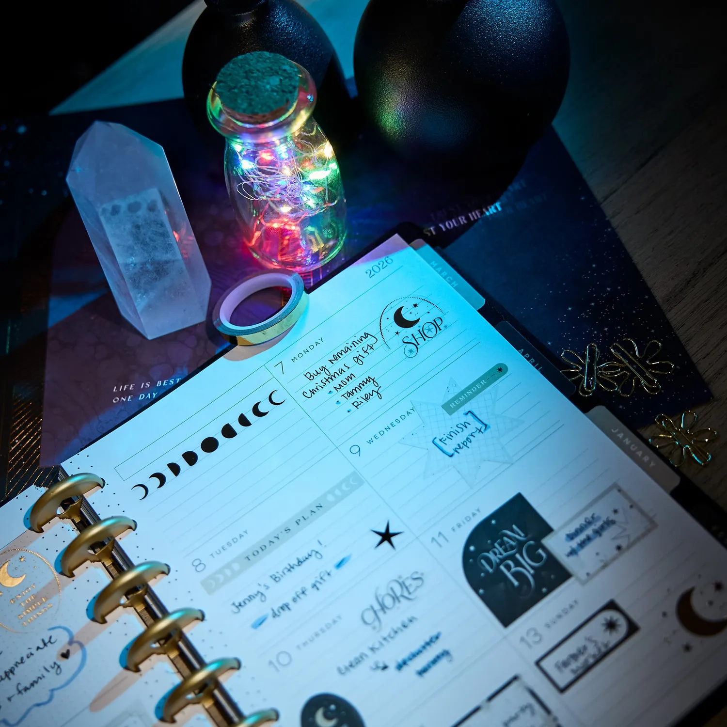Happy Planner Eternal Stars agenda Classic Dashboard 26-27