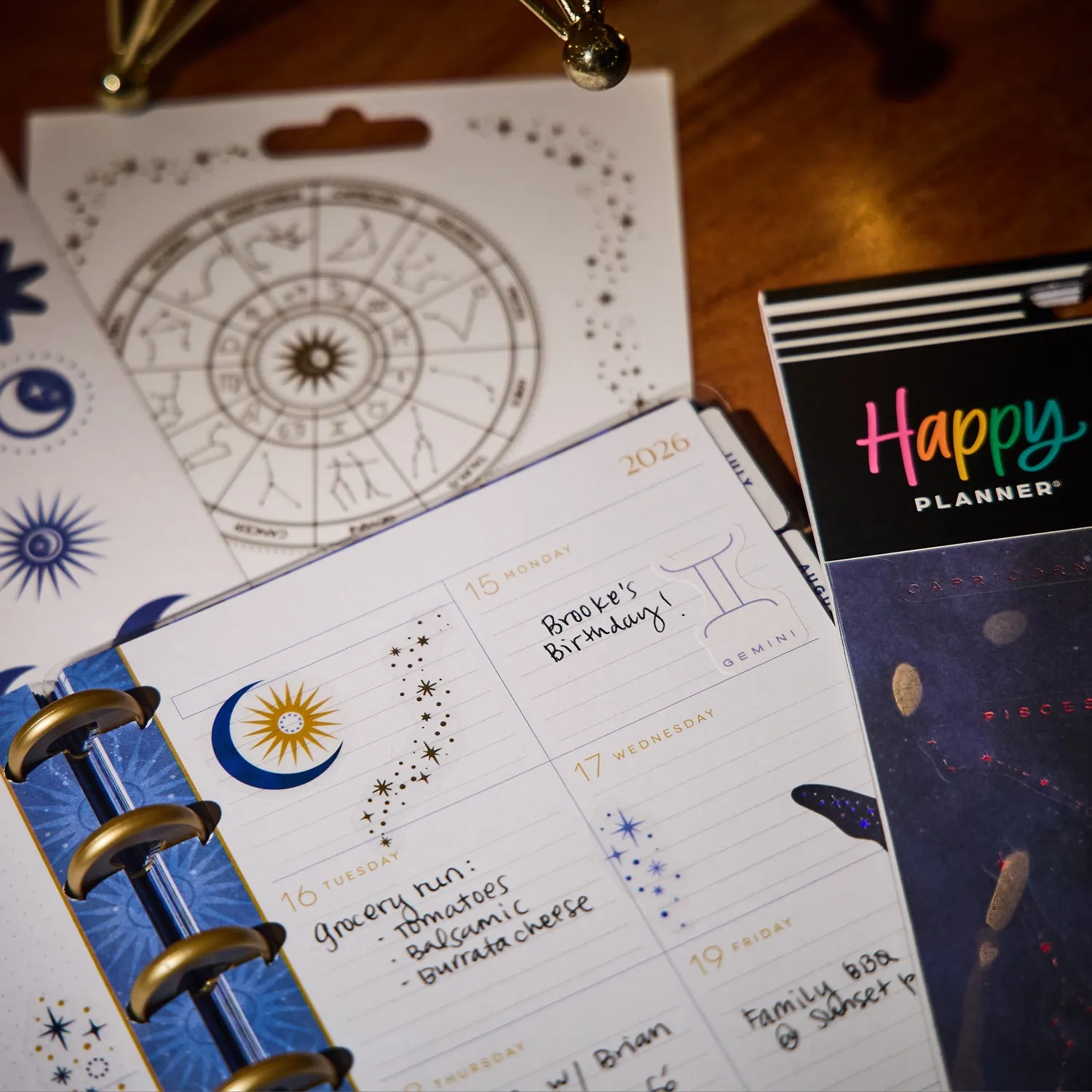 Happy Planner Star Signs stickers 10 planches 208 zodiaque