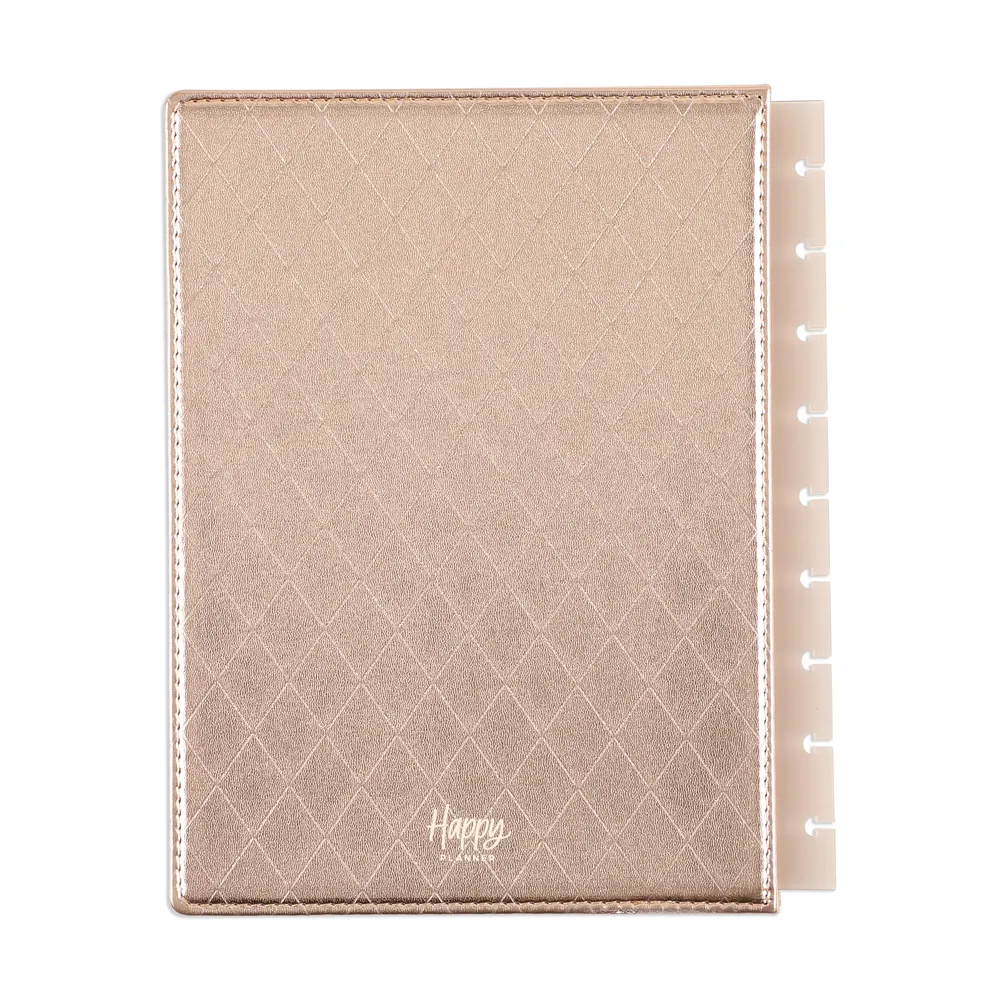 Happy Planner Classic couverture Crushed Rose souple simili cuir rose