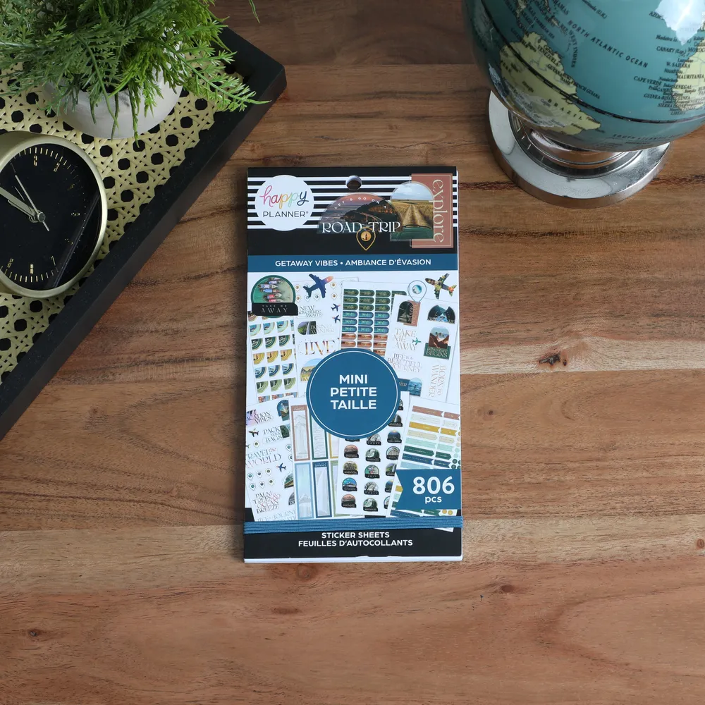 Happy Planner Getaway Vibes stickers Mini 806 pièces
