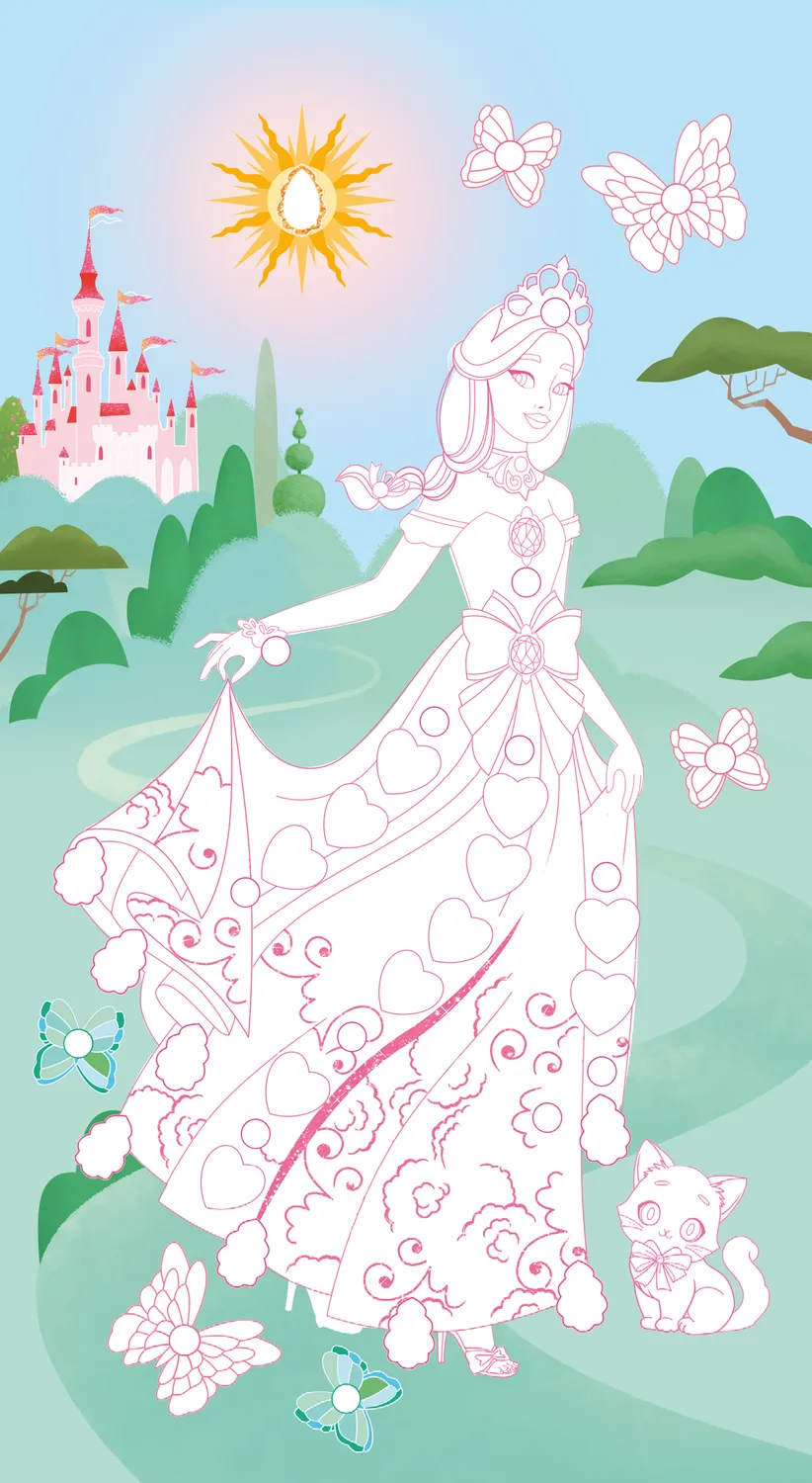 Frigobloc Strass et coloriages cahier coloriage Princesses strass