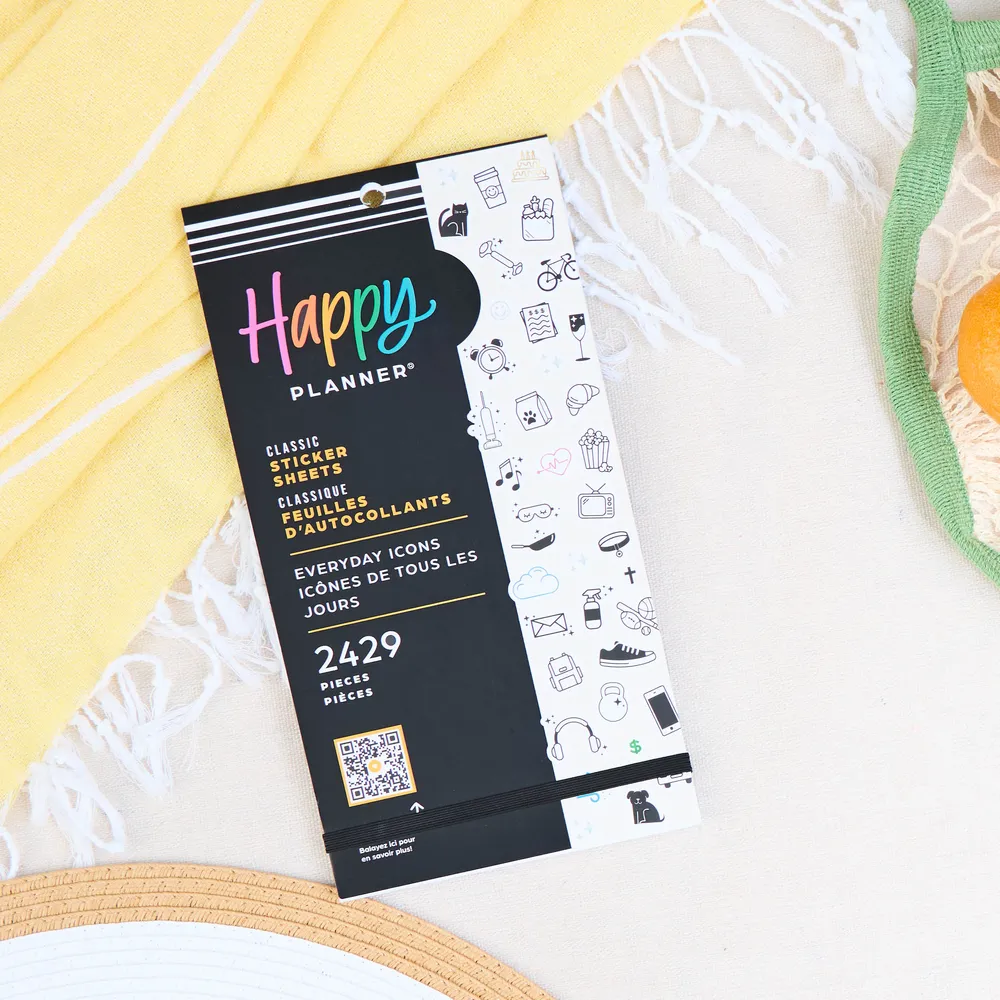 Happy Planner Everyday Neutral Icons stickers icônes neutres 2429