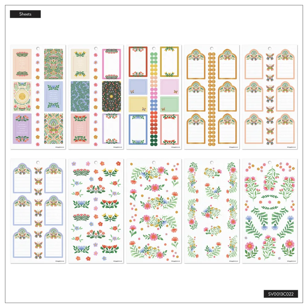 Happy Planner Golden Meadow stickers Classic 697 pièces