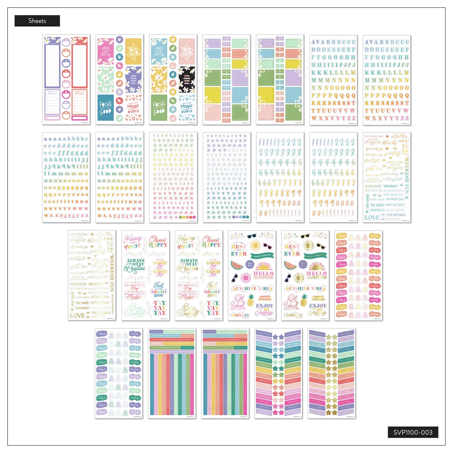 Happy Planner Fun Brights méga stickers 4666 pièces