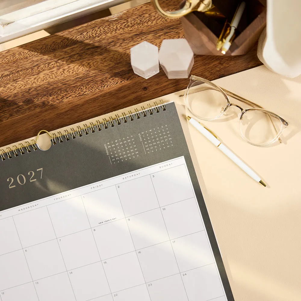 Happy Planner Citrine Midnight calendrier mural 2027 petit