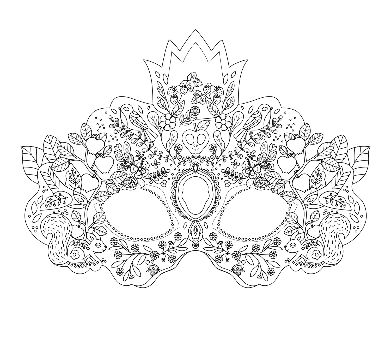 Frigobloc Princesses de contes masque strass 5 masques