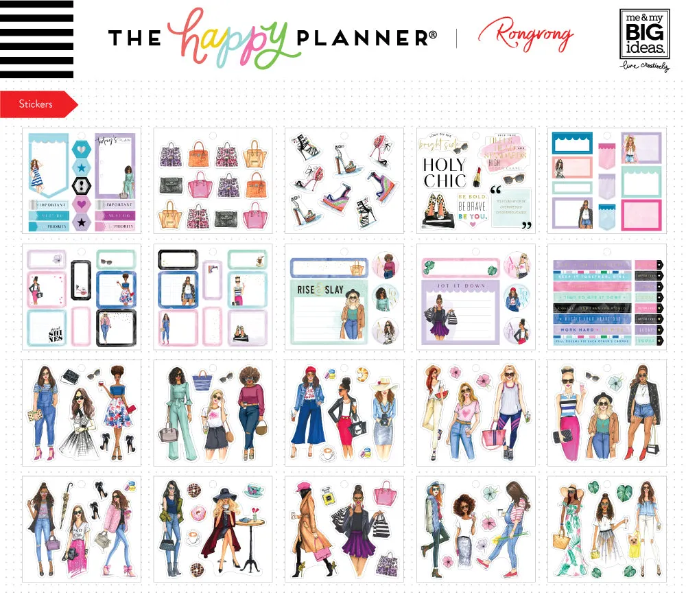 Happy Planner Rongrong pack accessoires stickers notes cartes