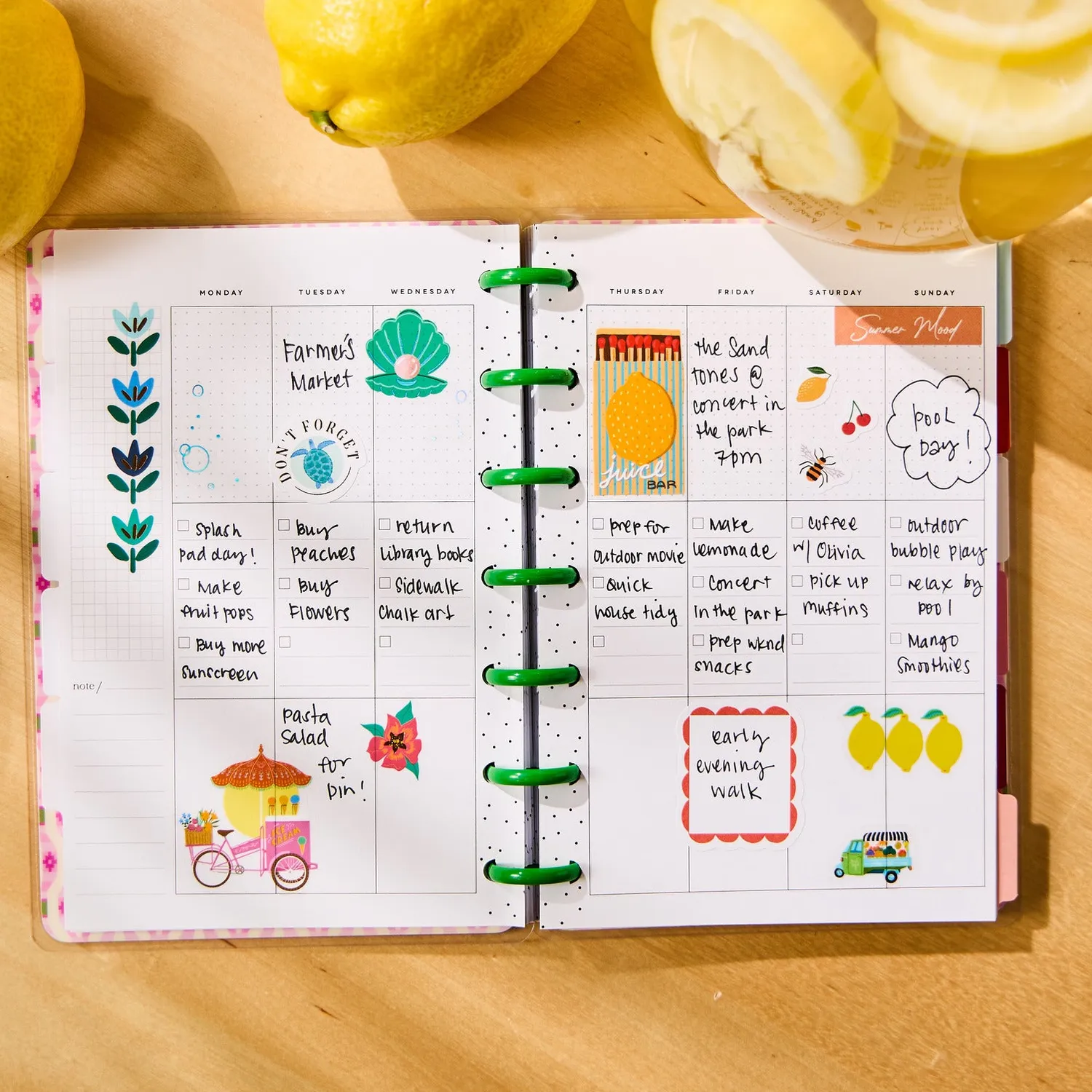 Happy Planner Palm Beach Mini agenda checklist 12 mois