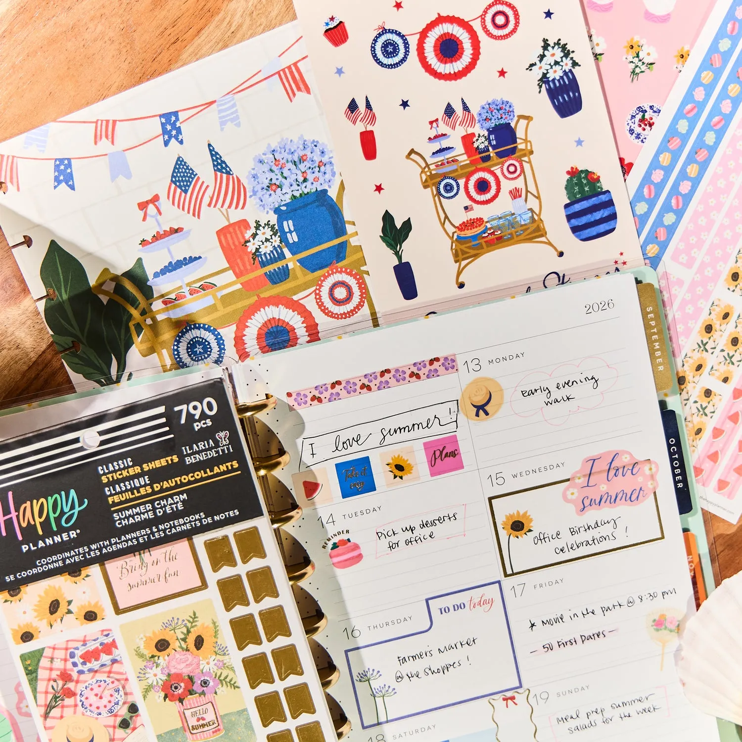 Happy Planner Summer Charm Value Pack stickers 790 motifs été