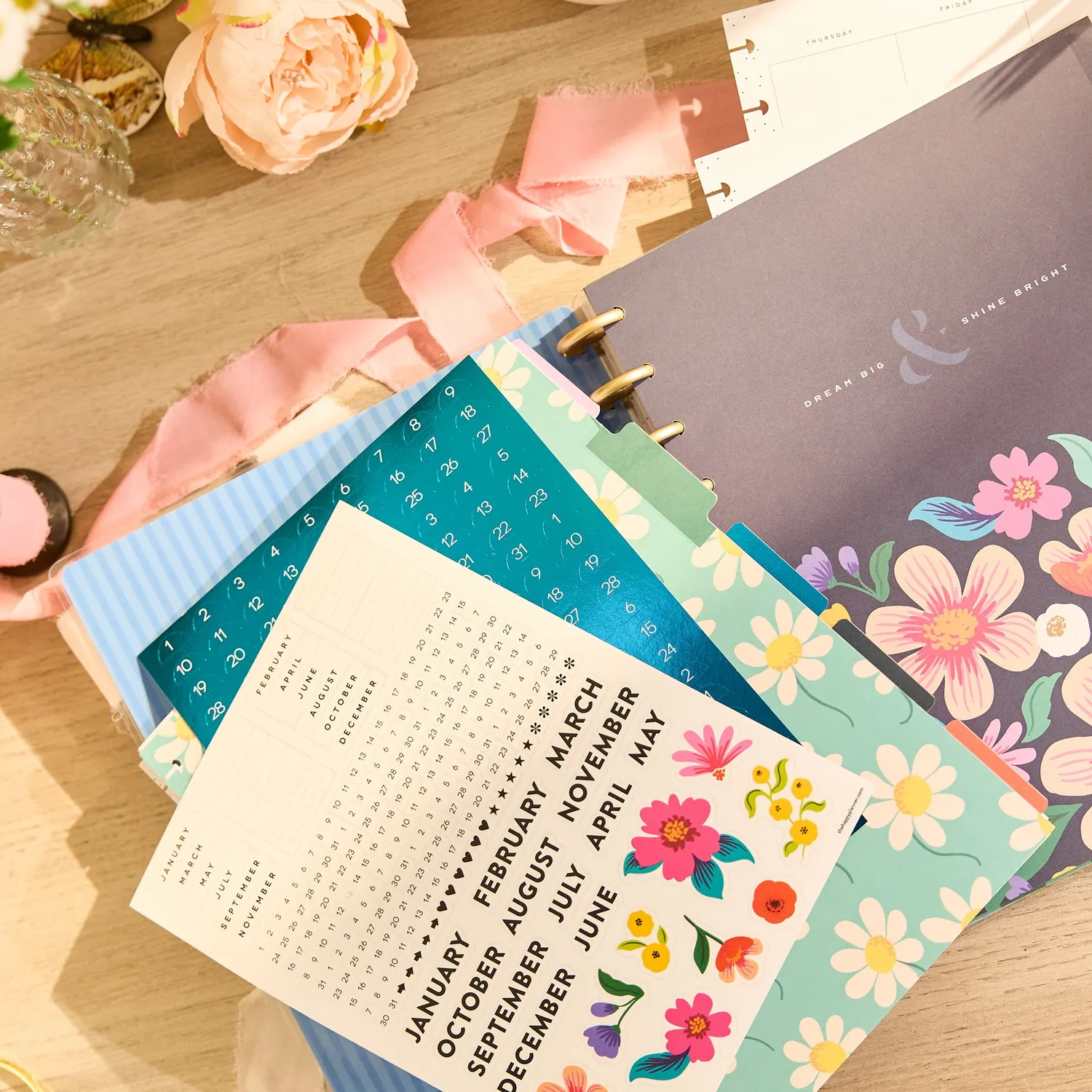 Happy Planner Golden Garden Big extension verticale non datée
