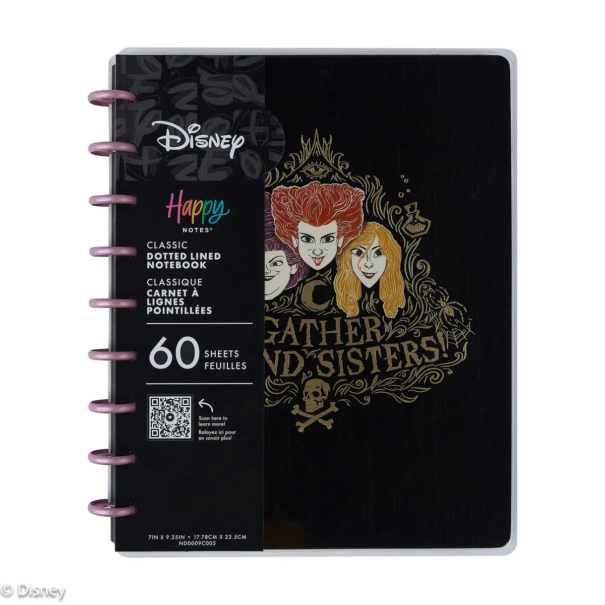 Happy Planner Hocus Pocus carnet à disques ligné pointillé