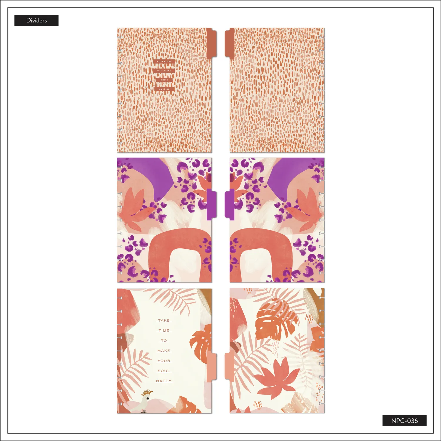 Happy Planner Tropical Boho carnet pointillé 60 feuilles