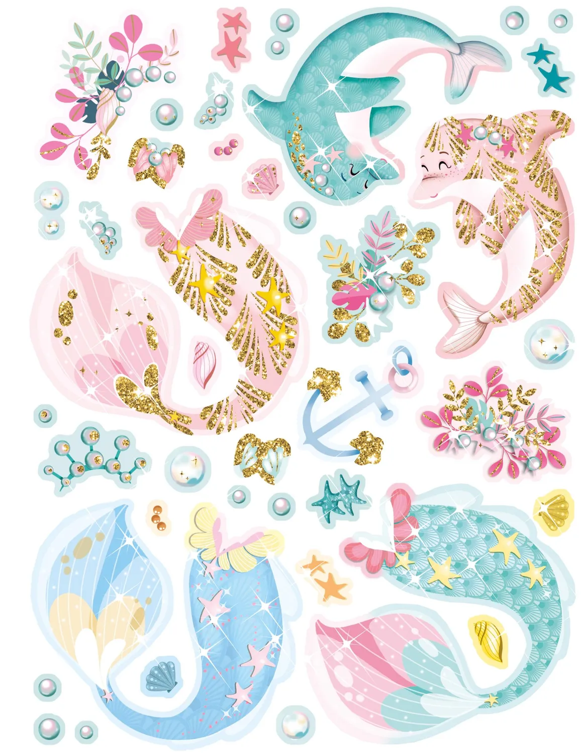 Sirènes de rêve Carnet créatif stickers pochoirs dès 5 ans