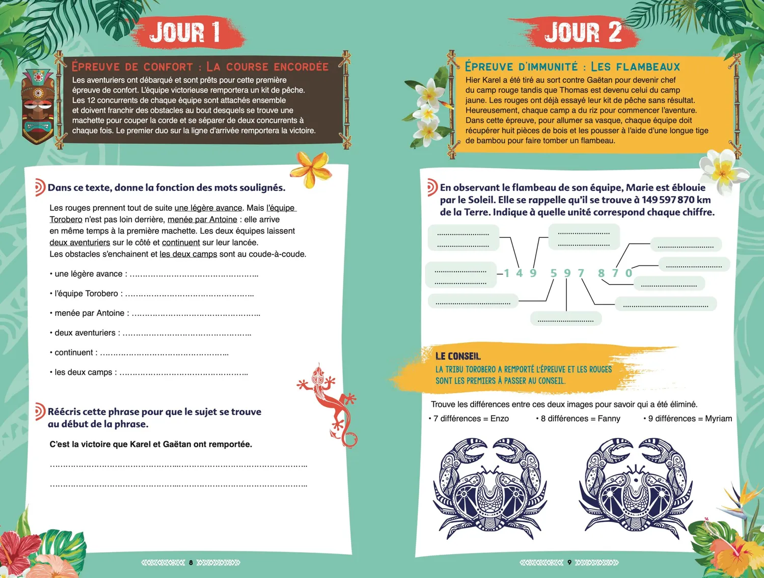 Les Incollables Koh Lanta CM1-CM2 cahier vacances 9-10 ans