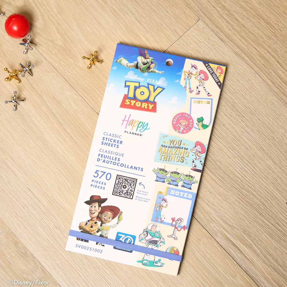 Happy Planner Toy Story 30 ans stickers Classic 570 doré