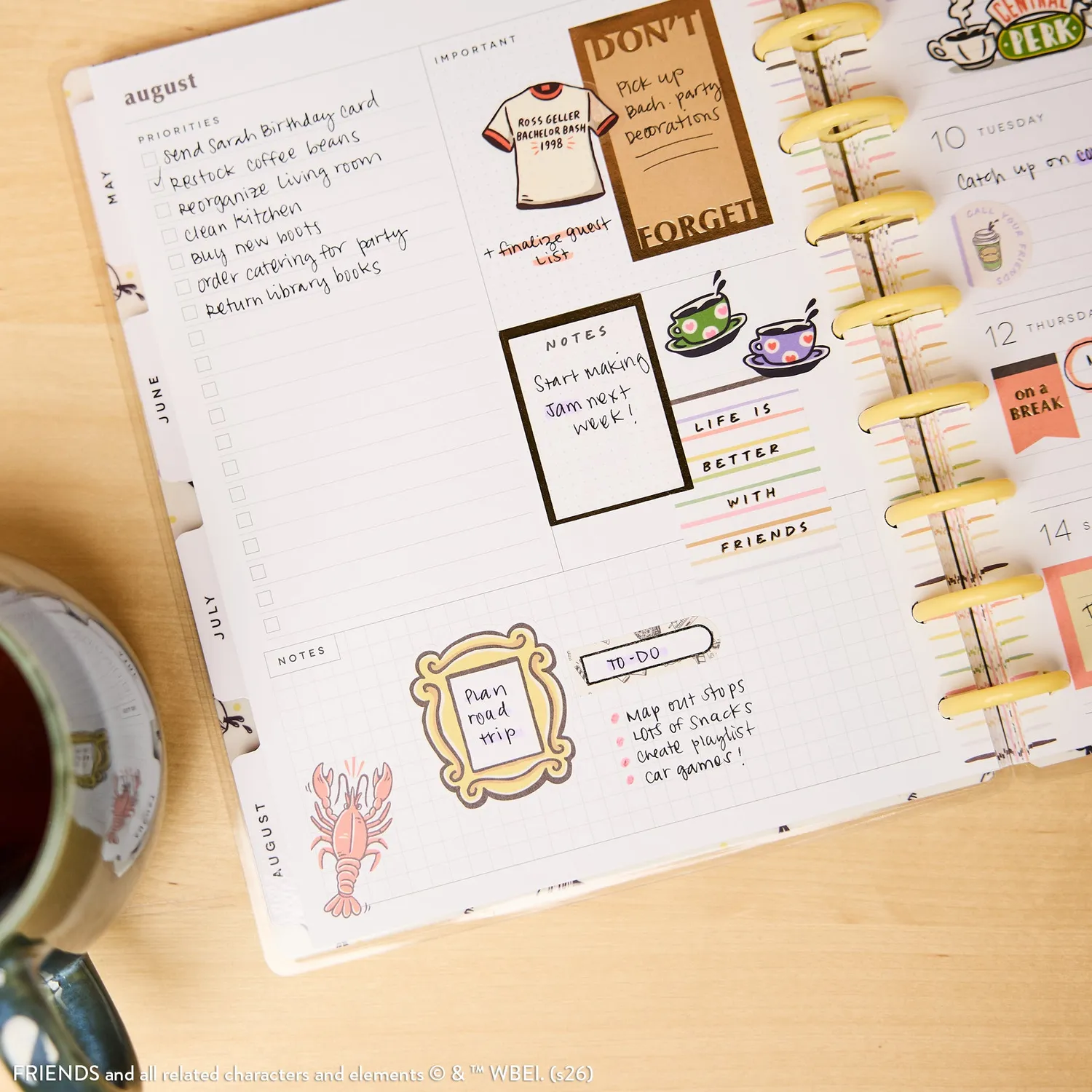 Happy Planner Friends 2027 agenda Classic dashboard 12 mois