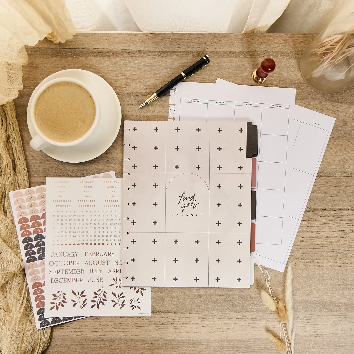 Happy Planner Modern Charm extension agenda Big 6 mois neutre